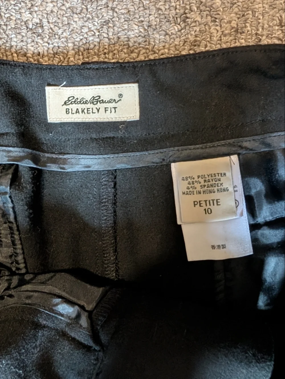 Eddie Bauer Blakely Fit Black Chino‎ Pants